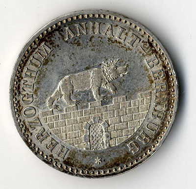 1/6 Thaler 1856 A Herzogtum Anhalt-Bernburg Jaeger 65/71