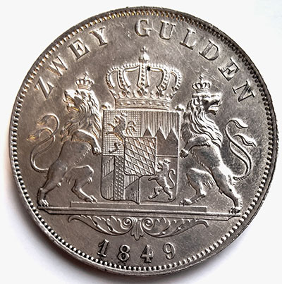 Doppelgulden 1849 – Stück - Revers