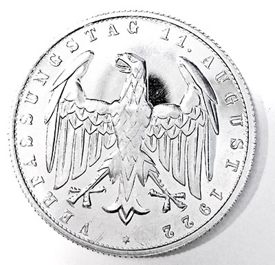 3 Mark 1922 Spiegelglanzprägung - Avers