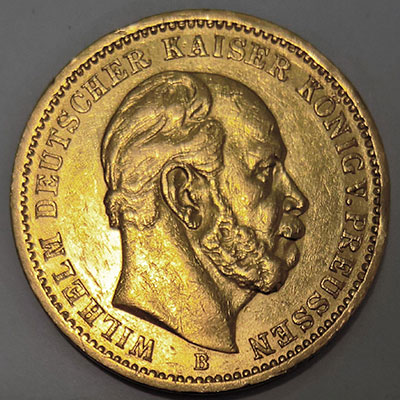 20 Goldmark Preußen 1872 B Wilhelm I. - Avers