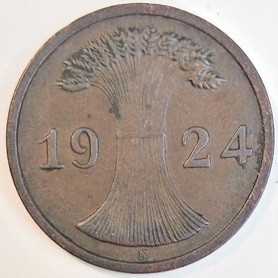 2 Rentenpfennig 1924 - Avers