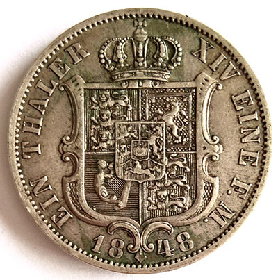 1 Thaler | Angstthaler | 1848 - Revers