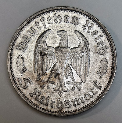 5 Reichsmark 1934 -Schiller - Revers