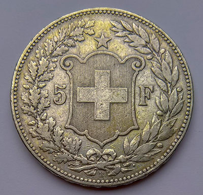 5 Franken 1891 Revers