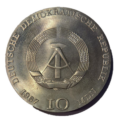 DDR-10-Mark-1967-Revers