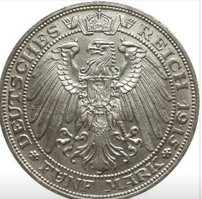 5 Mark Jahrhundertfeier 1915 Revers